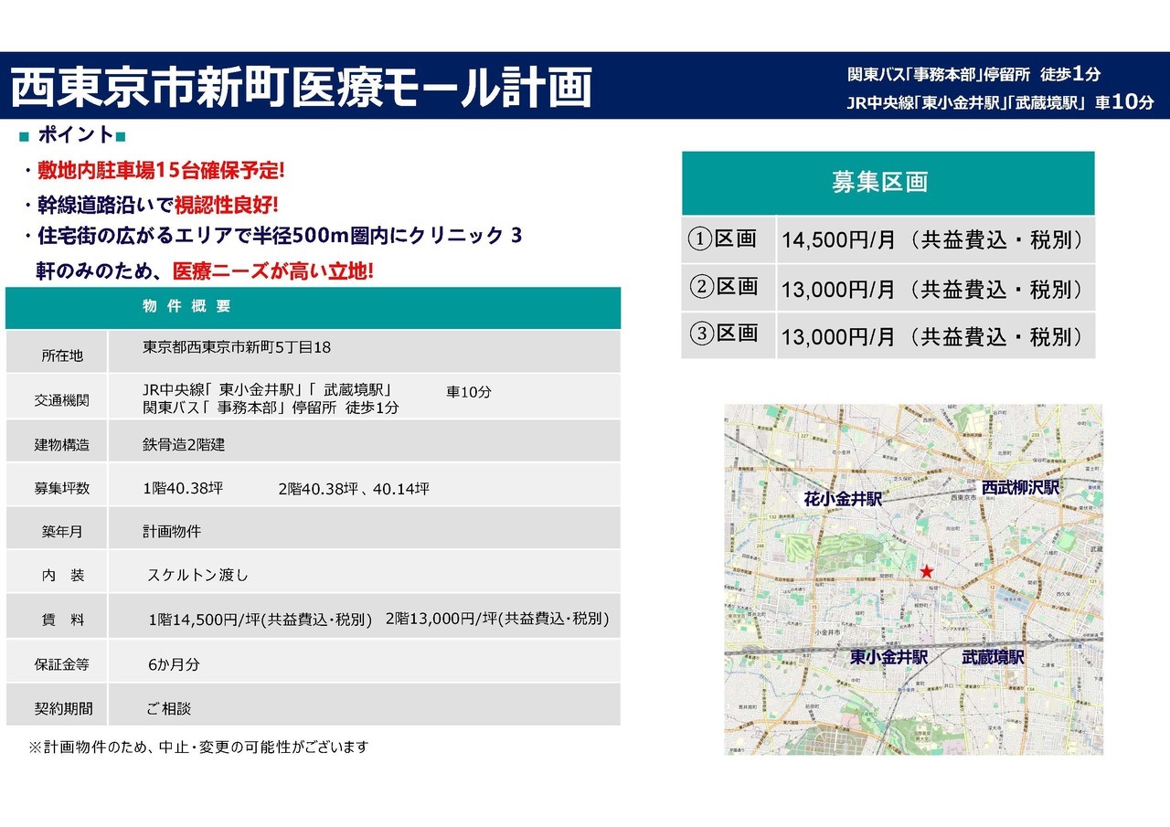 NA00024 西東京市新町医療モール計画