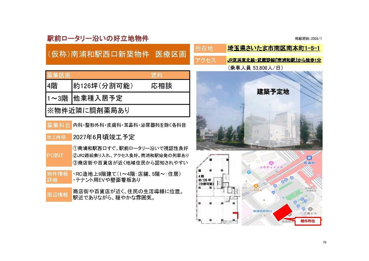 N00161 （仮称）南浦和駅西口新築物件　医療区画