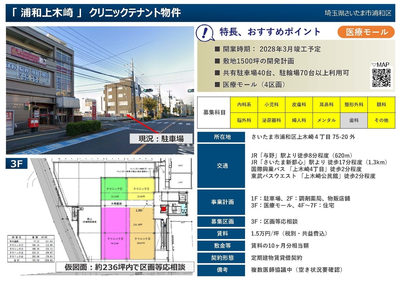 S00026 「浦和上木崎」医療モール計画物件