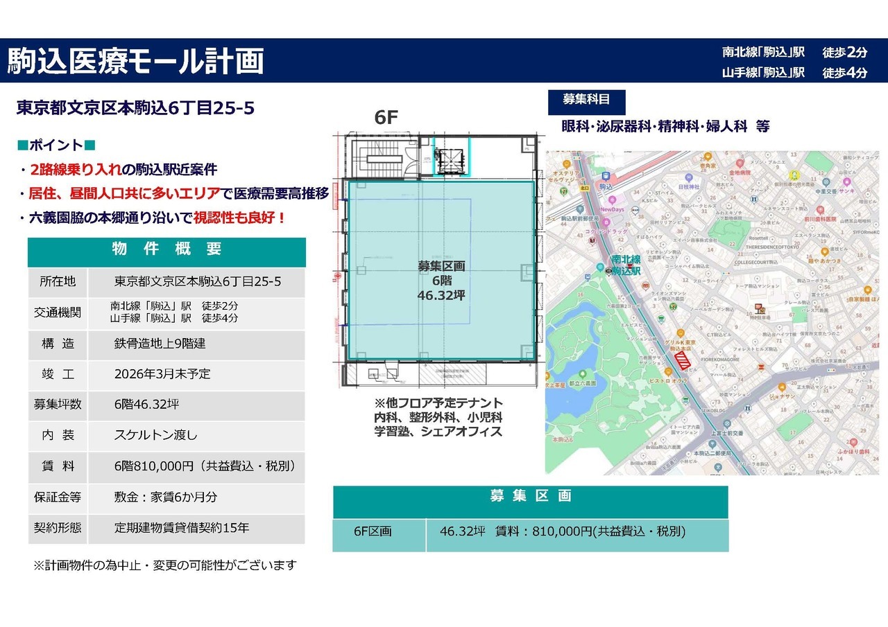 NA00019 駒込医療モール計画