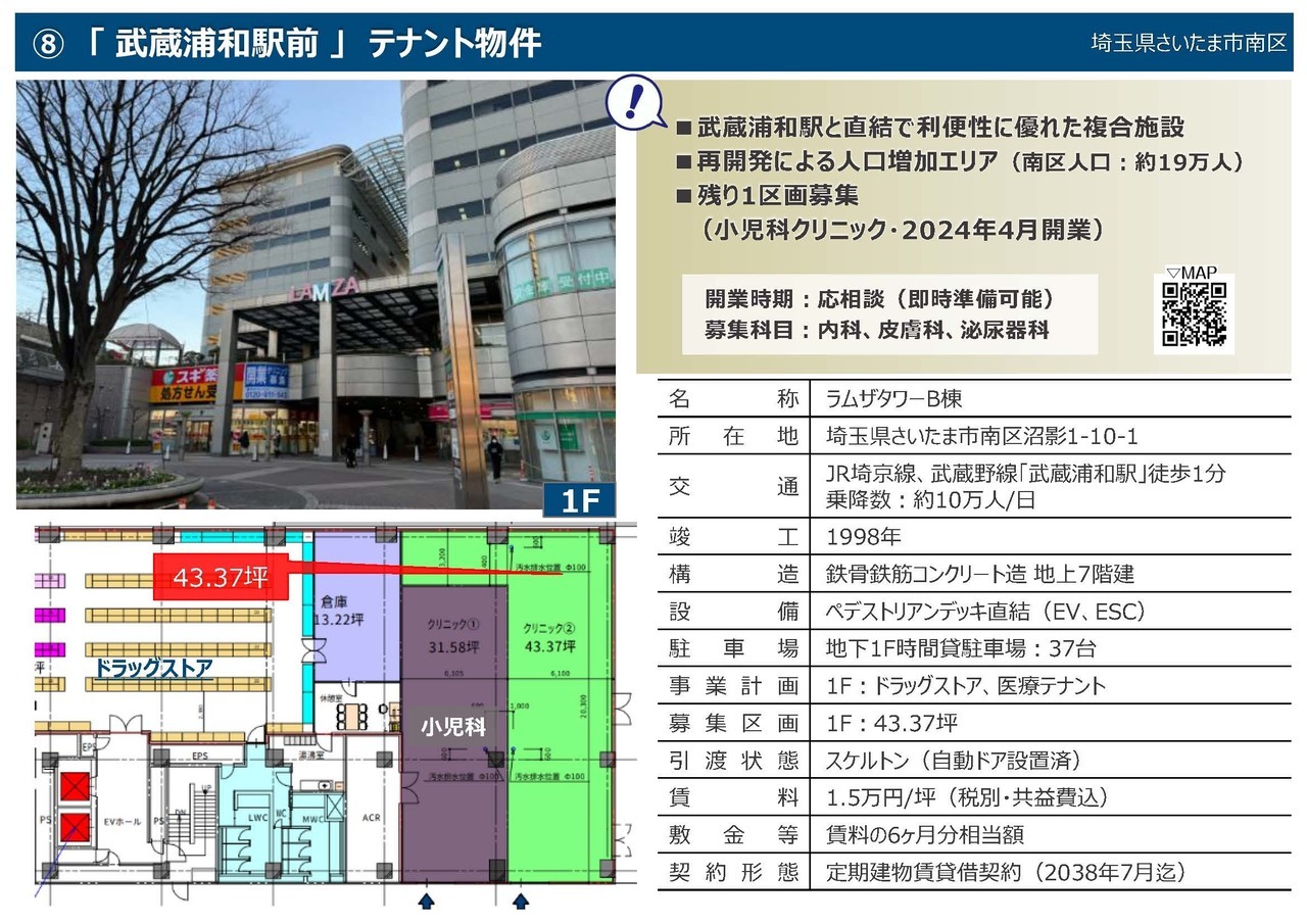 S00019 「武蔵浦和駅前」テナント物件